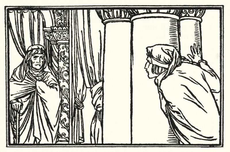 Illusztráció John Keats verseihez: Szent Ágnes estéje (litográfia) alkotó: Robert Anning Bell