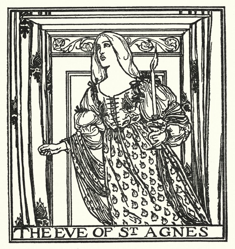 Illusztráció John Keats verseihez: Szent Ágnes estéje (litho) alkotó: Robert Anning Bell