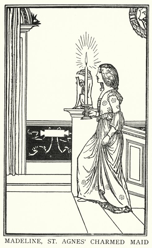 Illusztráció John Keats verseihez: Szent Ágnes estéje (litho) alkotó: Robert Anning Bell