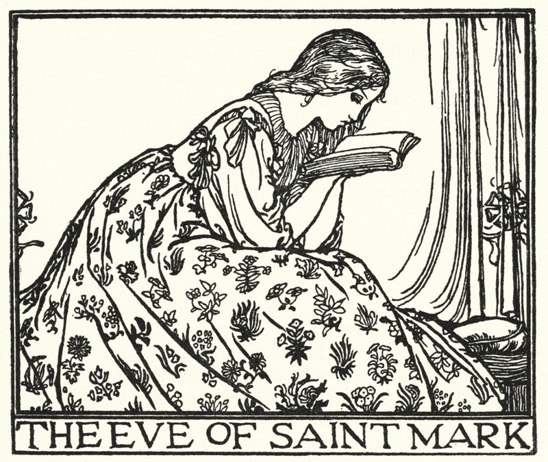 Illusztráció John Keats verseihez: Szent Márk estéje (litho) alkotó: Robert Anning Bell