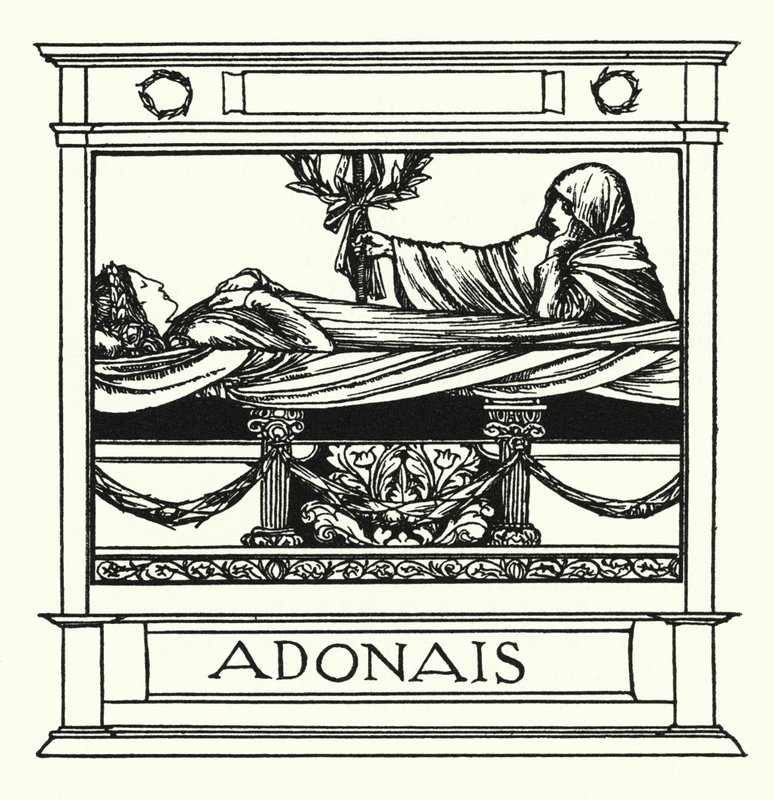 Shelley: Adonais (litográfia) alkotó: Robert Anning Bell