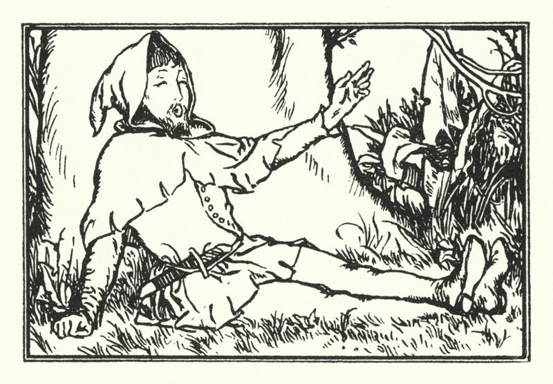 A zöldfa alatt (litho) alkotó: Robert Anning Bell