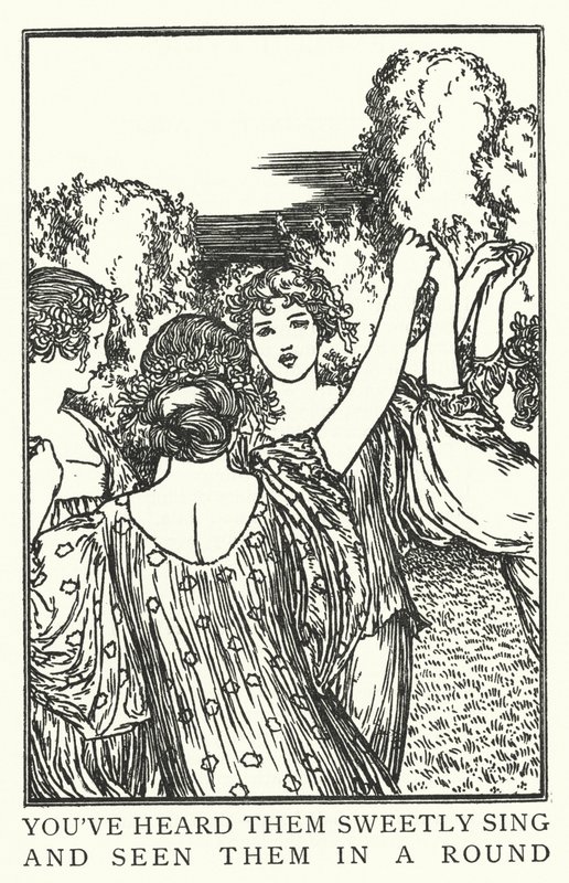 Hallottad őket édesen énekelni, és láttad őket körben (litho) alkotó: Robert Anning Bell