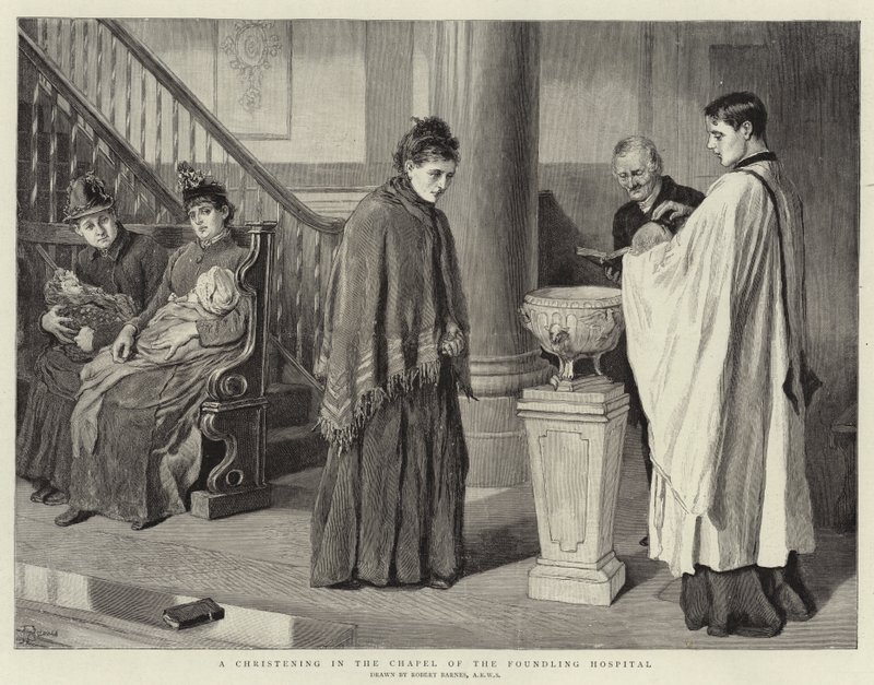 Keresztelő a Foundling Kórház kápolnájában alkotó: Robert Barnes
