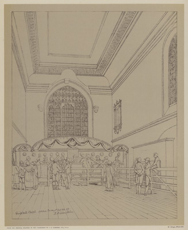 Guildhall Chapel, London City alkotó: Robert Blemell (after) Schnebbelie