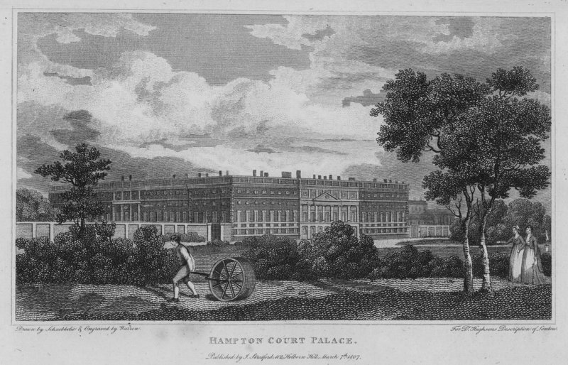 Hampton Court Palace (metszet) alkotó: Robert Blemell (after) Schnebbelie
