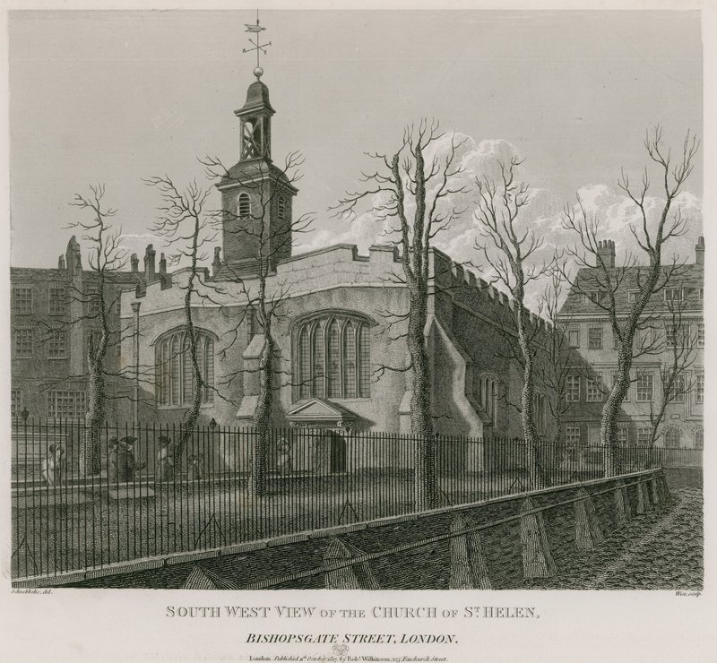St Helen templom, Bishopsgate Street, London alkotó: Robert Blemell Schnebbelie