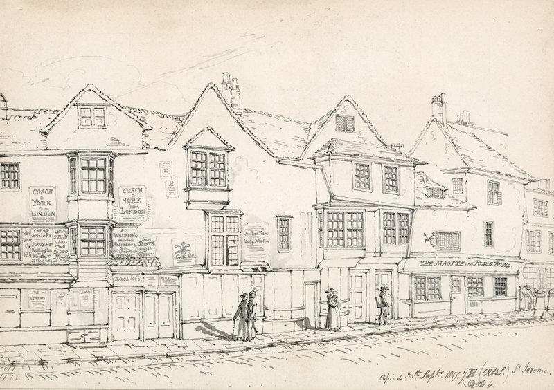 Fenchurch Street, London, 1817 (tinta papíron) alkotó: Robert Blemell Schnebbelie