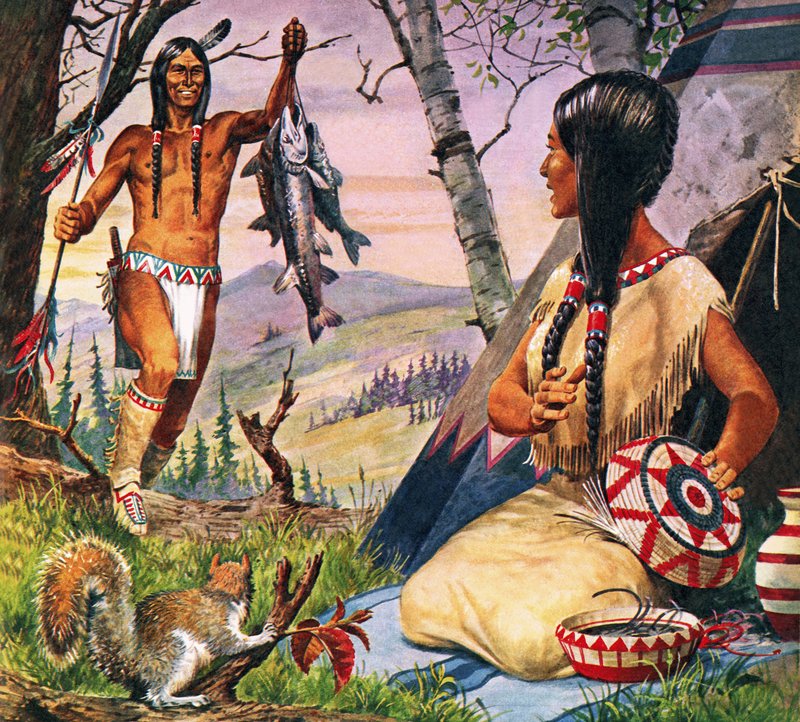 Hiawatha és Minnehaha alkotó: Robert Brook