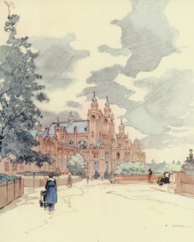 Glasgow: The Art Galleries (színes litho) alkotó: Robert Eadie