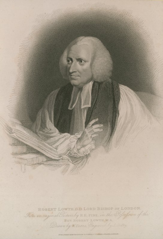 Robert Lowth portréja alkotó: Robert Edge Pine