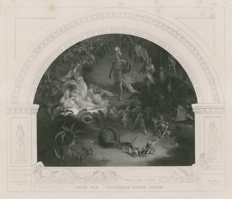 Ott alszik Titánia, a Szentivánéji álomból alkotó: Robert Huskisson
