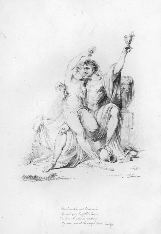 Anakreon, Óda LII (metszet) alkotó: Robert Kerr (after) Porter