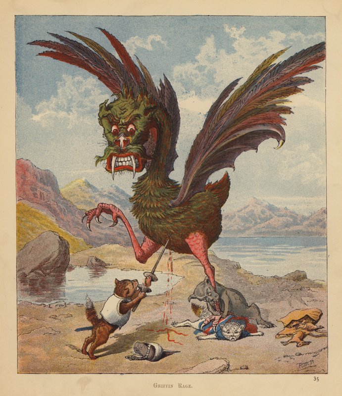 A cica zarándokai: Griffin Rage (színes litó) alkotó: Robert Michael Ballantyne