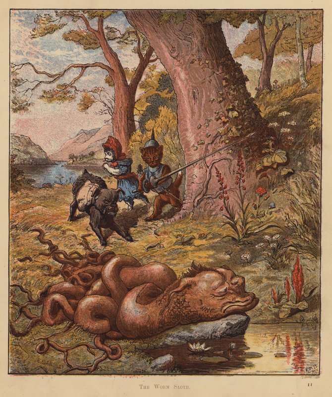 A cica zarándokai: The Worm Sloth (színes litho) alkotó: Robert Michael Ballantyne