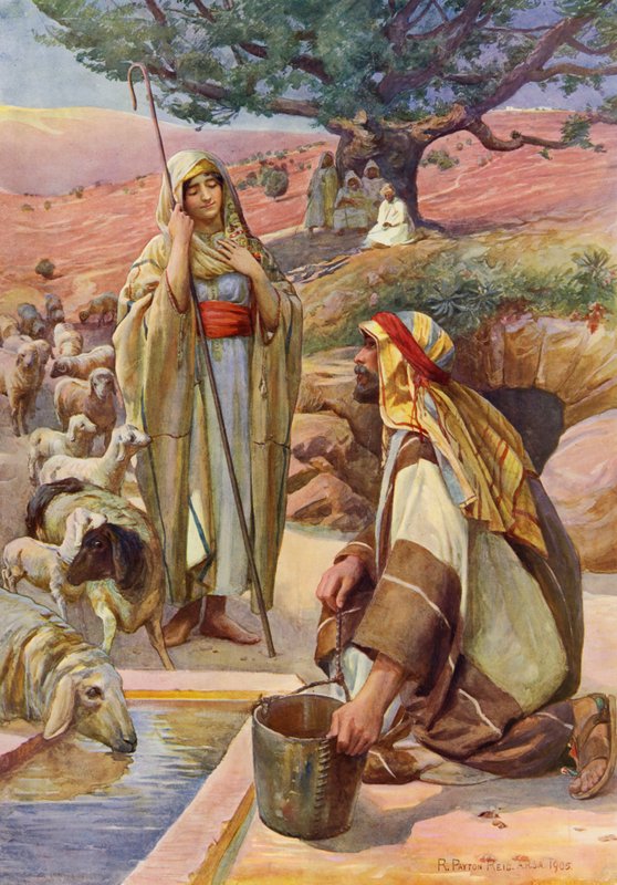 Rachel At The Well (színes litó) alkotó: Robert Payton Reid