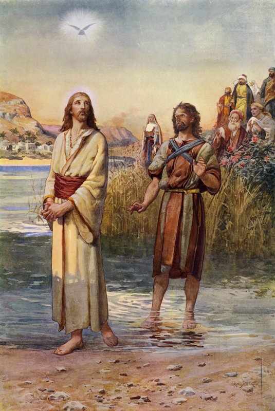Jézus megkeresztelkedése (színes litó) alkotó: Robert Payton Reid
