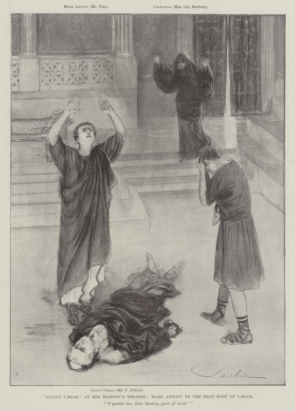 Julius Caesar, az Őfelsége Színházában, Marcus Antonius Caesar holtteste mellett alkotó: Robert Sauber