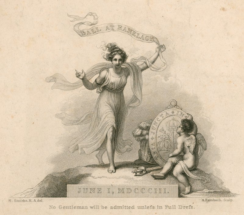 Meghívás egy bálra a Ranelagh Gardensben, Millbank, London, 1803. június 1 alkotó: Robert Smirke