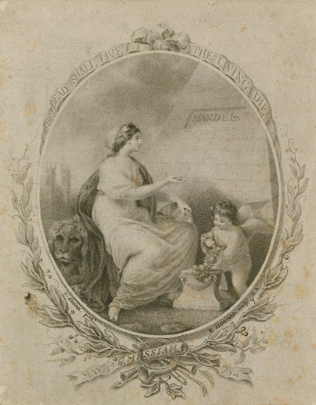 Promóció Händel Messiása című előadására, a Westminster Abbey, London, 1784. május 29. alkotó: Robert Smirke