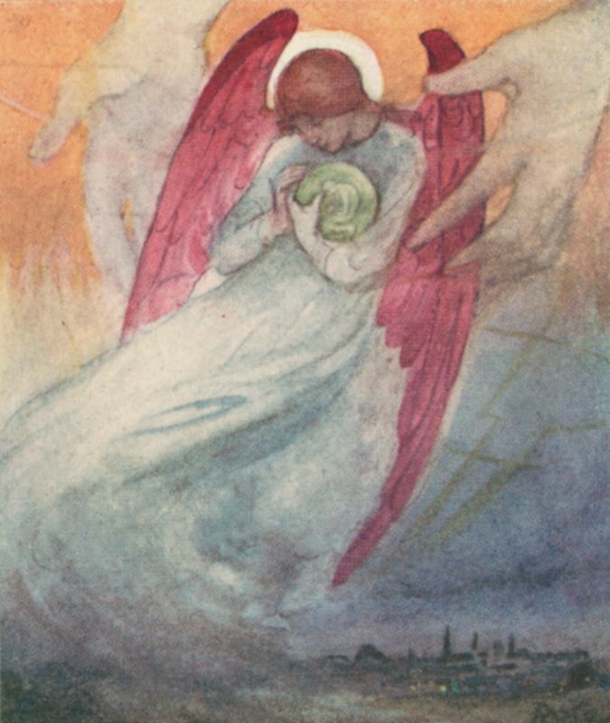 Illusztráció: Newman bíboros: Gerontius álma (színes litó) alkotó: Robert Traill Rose