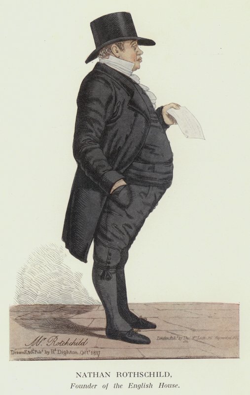 Nathan Rothschild, az Angol Ház alapítója (színes litho) alkotó: Robert the younger Dighton