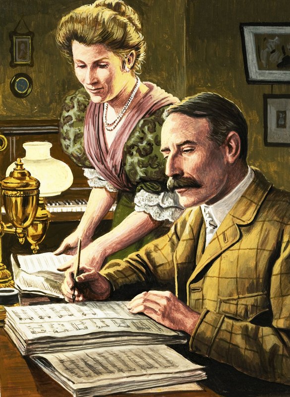 Edward Elgar és felesége, Caroline Alice alkotó: Roger Payne