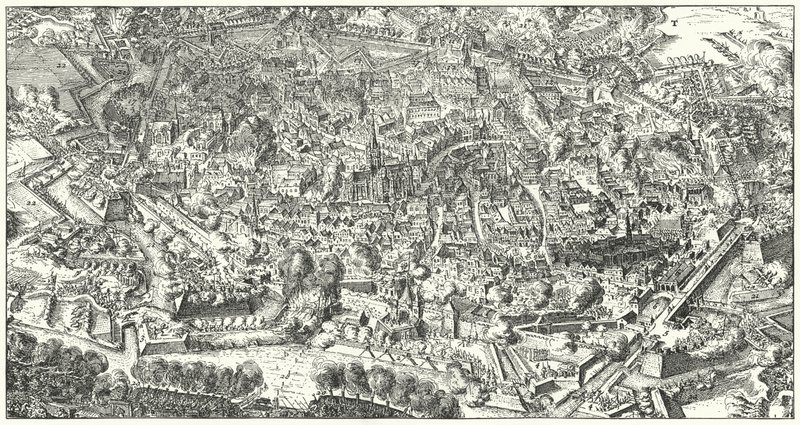A segélyhadsereg csatája az ostromlott Bécs városának megszabadításáért az oszmán hadseregtől, 1683 alkotó: Romeyn de Hooghe