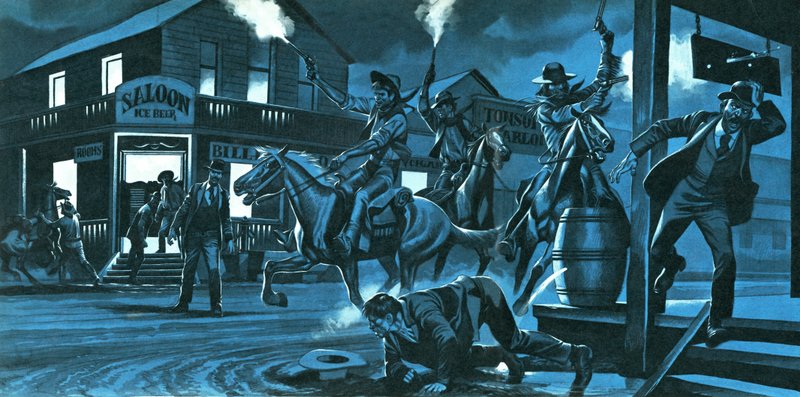 Dodge City éjszaka alkotó: Ron Embleton