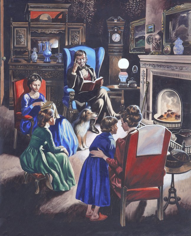 Felnőtté válás az idők folyamán: (gouache, papír) alkotó: Ron Embleton