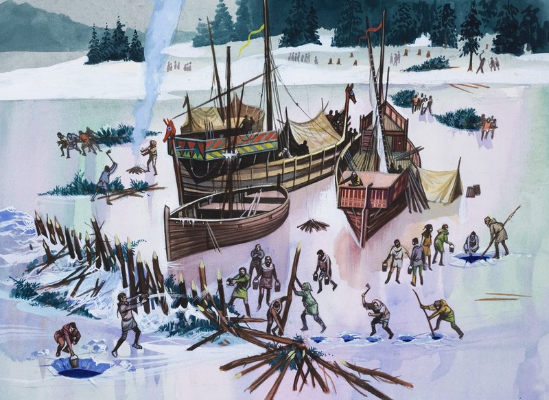 Icebound (gouache, papír) alkotó: Ron Embleton