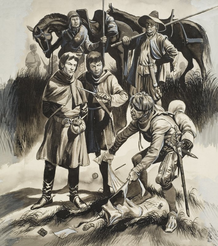 Papírpénz (gouache, papír) alkotó: Ron Embleton