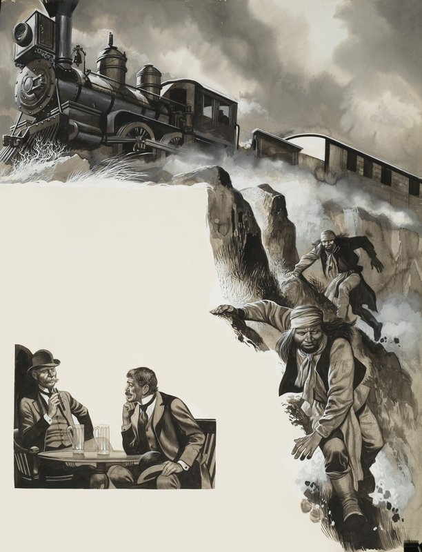 Vonat és banditák alkotó: Ron Embleton