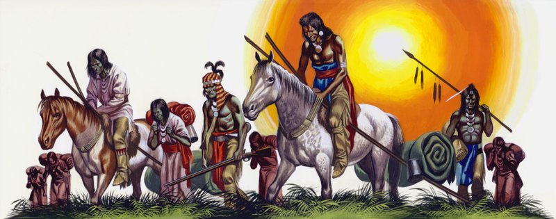 Legyőzött indiánok (gouache, papír) alkotó: Ron Embleton