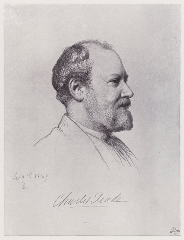Charles Reade (litho) alkotó: Rudolf Lehmann