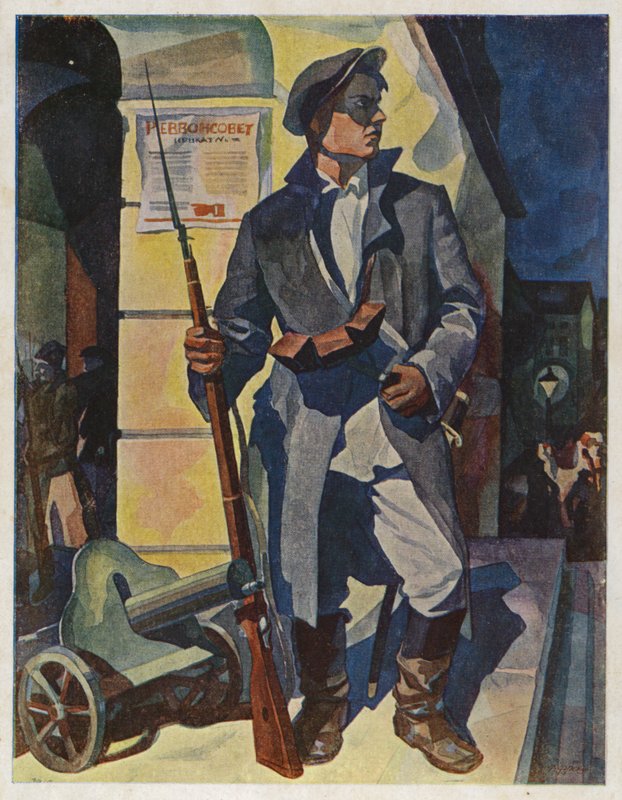 1917. október éjszaka, Szmolnijban, Szentpéterváron, 1929 alkotó: Rudolph Frenz