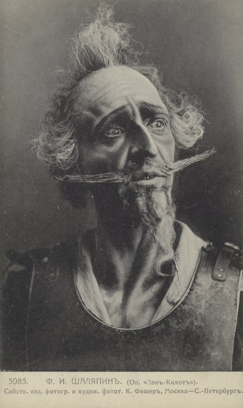 Feodor Chaliapin orosz operaénekes, Don Quijote szerepében alkotó: Russian Photographer