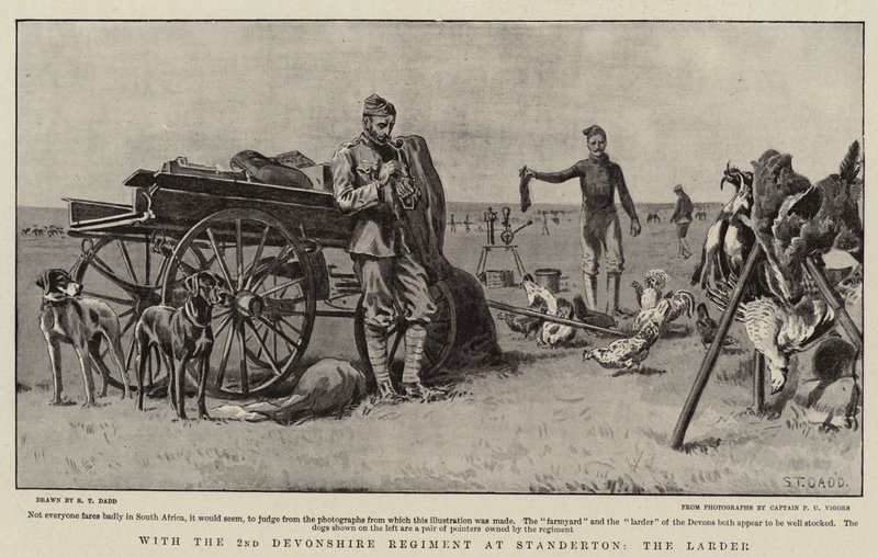 A 2. devonshire ezreddel Standertonban, a Larderben alkotó: S.T. Dadd