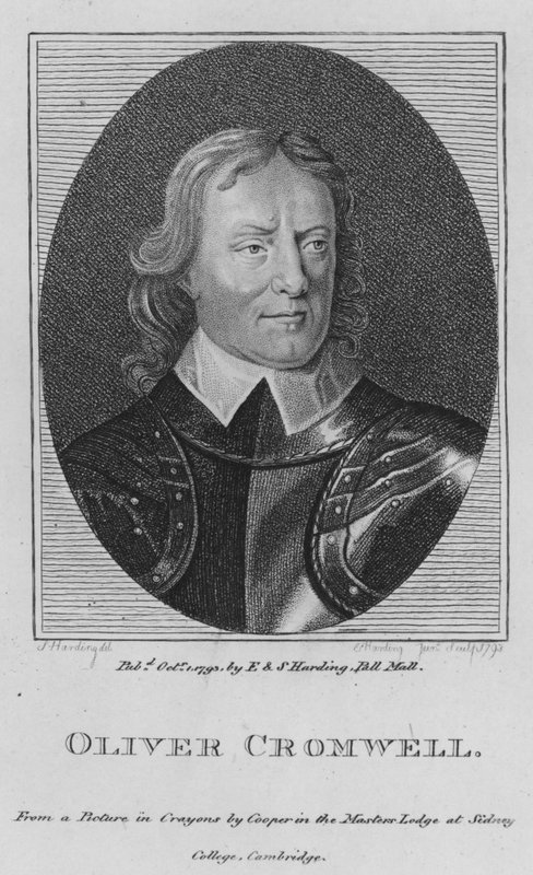Oliver Cromwell (metszet) alkotó: S. (after) Harding