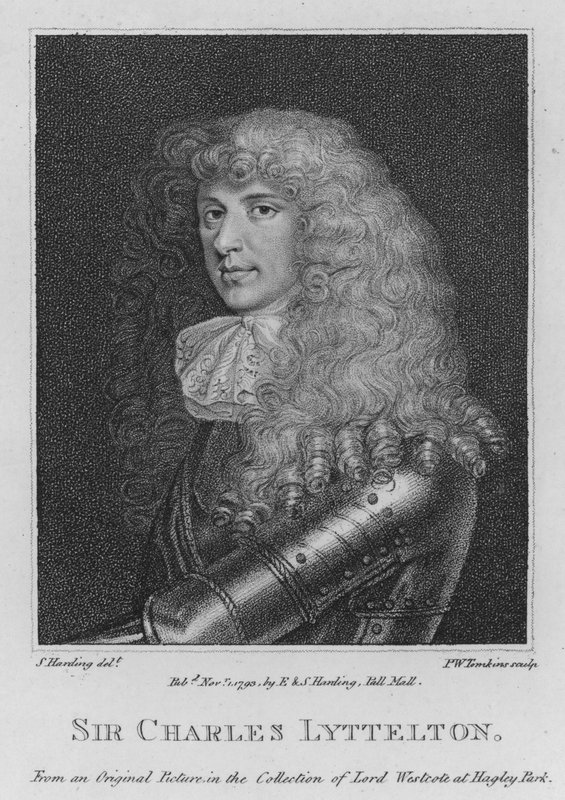 Sir Charles Lyttelton (metszet) alkotó: S. (after) Harding