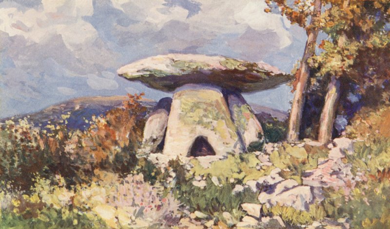 Grandmont-i dolmen (színes litográfia) alkotó: Sabine Baring Gould