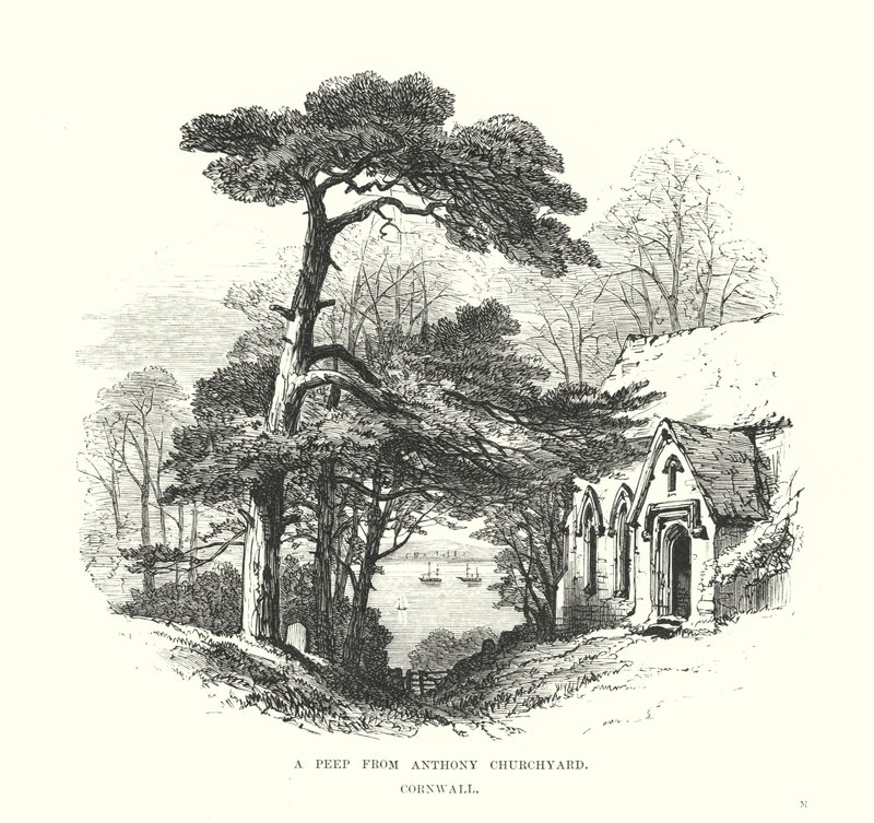 Pillantás a cornwalli Anthony Churchyardból alkotó: Samuel Read