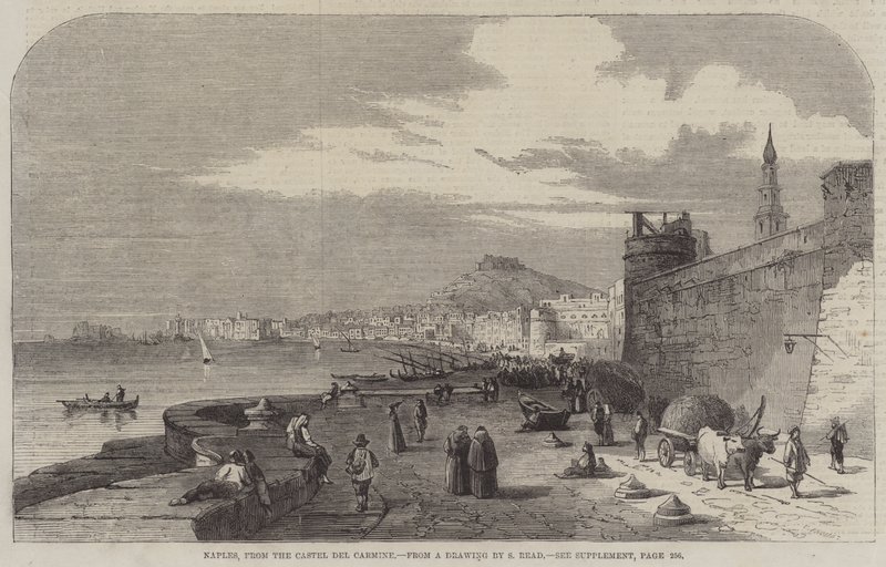 Nápoly, a Castel del Carmine felől alkotó: Samuel Read