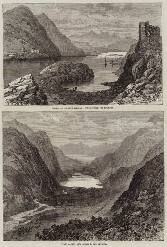 A Skye Railway megnyitása alkotó: Samuel Read