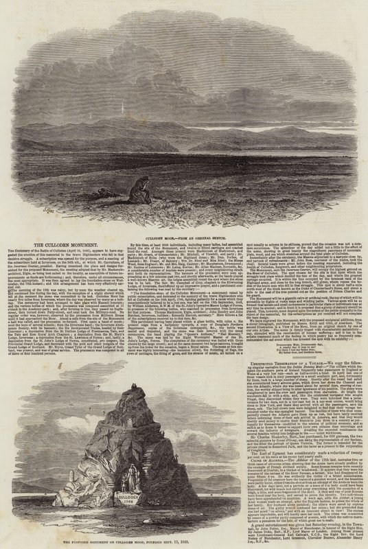 A Culloden emlékmű alkotó: Samuel Read