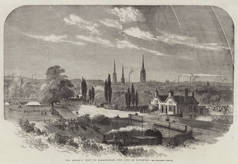 A királynő látogatása Birminghamben, Coventry városában alkotó: Samuel Read