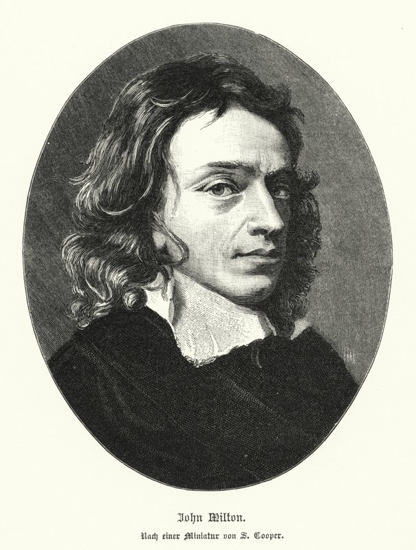 John Milton angol költő (litho) alkotó: Samuel (after) Cooper