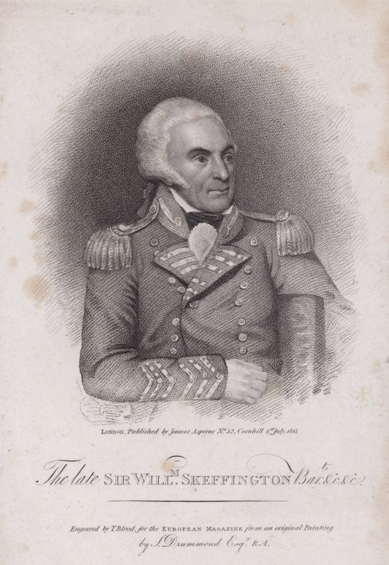 Sir William Skeffington (1742-1815), a Leicestershire Yeomanry ezredese (metszet) alkotó: Samuel (after) Drummond