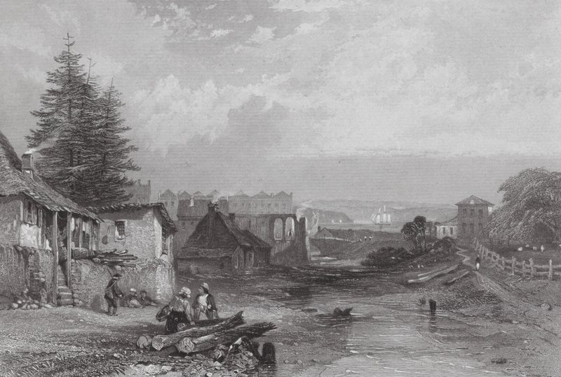 Ausztrália: Sydney (metszet): The Old Tank Stream, Sydney (metszet) alkotó: Samuel (after) Prout