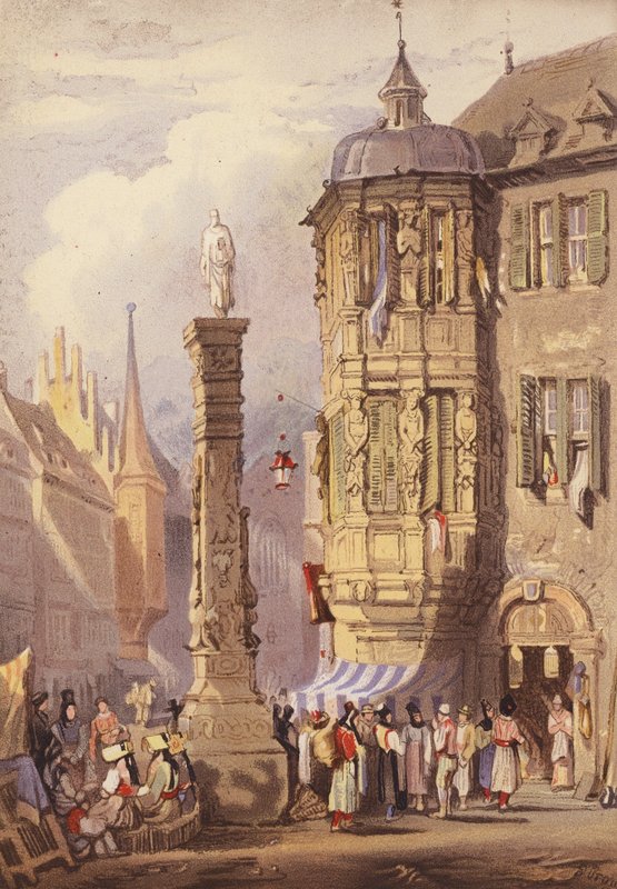 Wurzburg (színes litográfia) alkotó: Samuel (after) Prout
